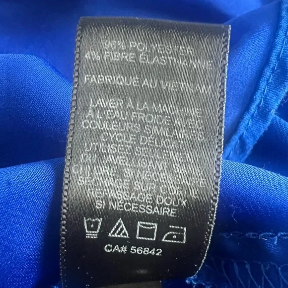 Express Royal Blue V neck cap sleeve blouse M - Picture 5 of 5